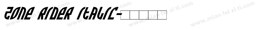 Zone Rider Italic字体转换
